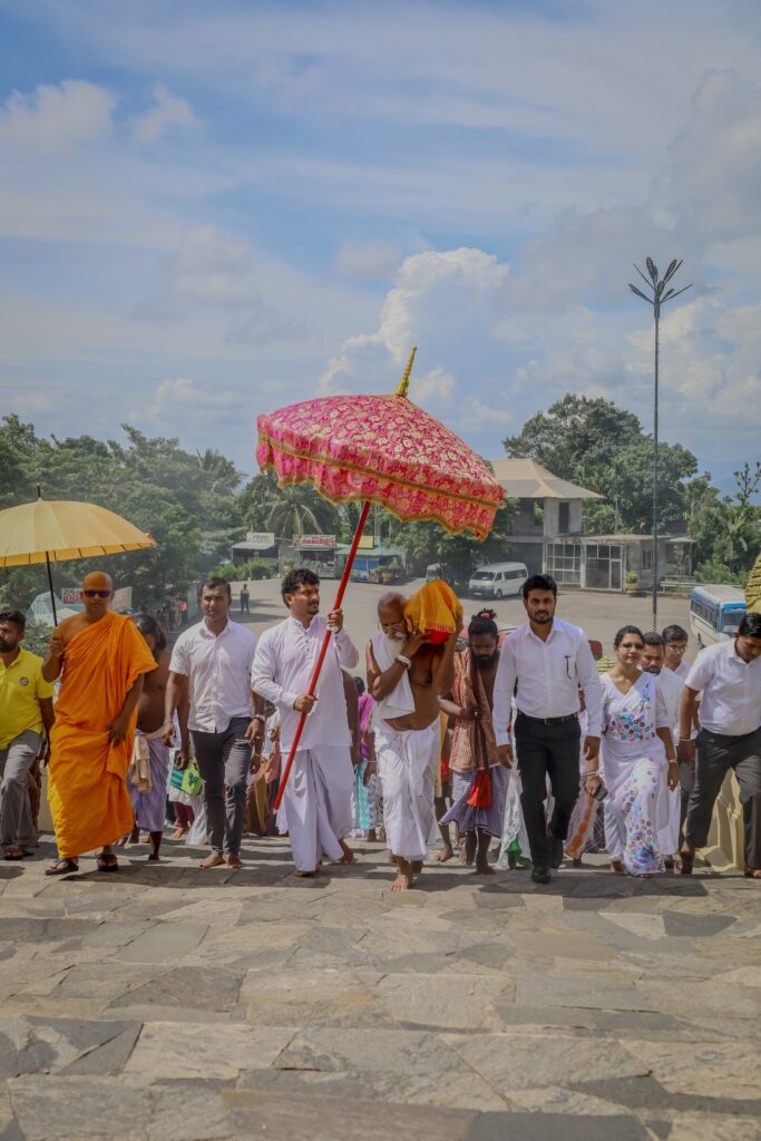 conclusion of the Kumbal Perahera of the historic Esala Perahera in Senkadagala (Kandy)